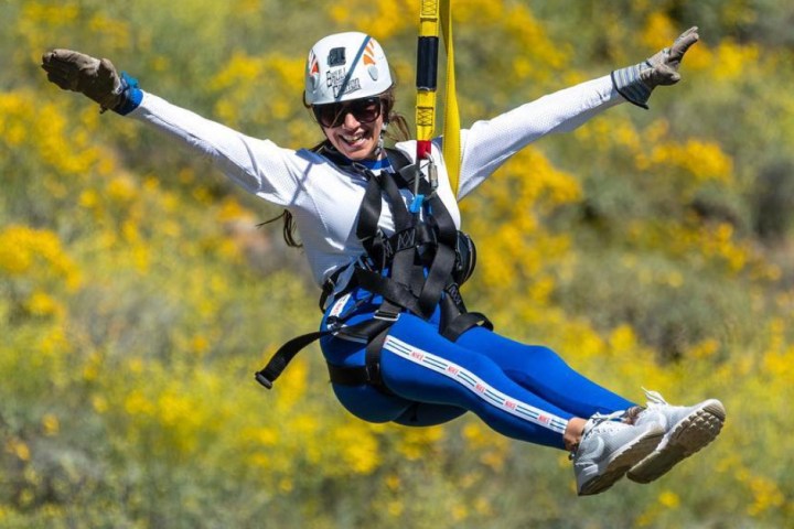 a person wearing a helmet